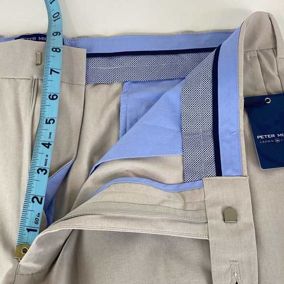 NWT Peter Millar Crown Crafted Surge Performance Golf Pants Tan OAT 40 X 34 $165 - Picture 4 of 9